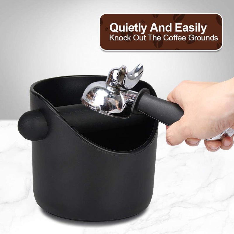 AIFUSI Espresso Knock Box, 4.4 Inch Coffee Knock Box Espresso Dump Bin For Coffee Grounds with Removable Knock Bar and Non-Slip Base Shock-Absorbent Durable Barista Style - Image 3